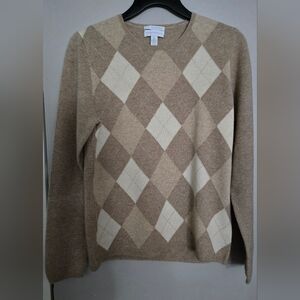 Charter Club 100% Cashmere Argyl Sweater